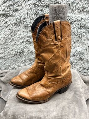 Durango Boots Womens 7.5 Brown Leather Slouch Cowgirl Western Mid Calf